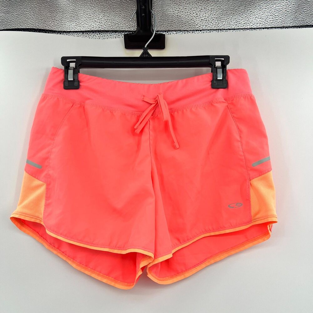 C9 Champion Womens M Neon Pink Running Shorts Athletic Mesh Reflective